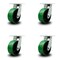 Service Caster 8 Inch Extra Heavy Duty Green Poly on Cast Iron Wheel Swivel Caster, 4PK SCC-KP92S830-PUR-GB-4 - alternate 1
